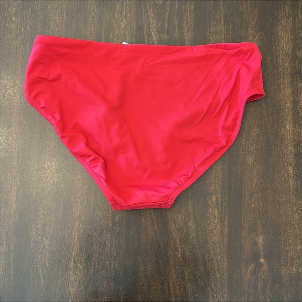 Vibrant Red Ruffle Bikini Top and Bottom - Picture 7 of 9